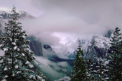 Yosemite Valley, winter storm