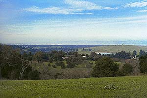 View towards San Francisco and Searsville Lake.