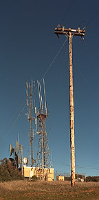 Antennas at the top of the mountian