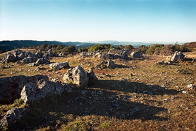 Later afternoon looking north from the rocks at the top