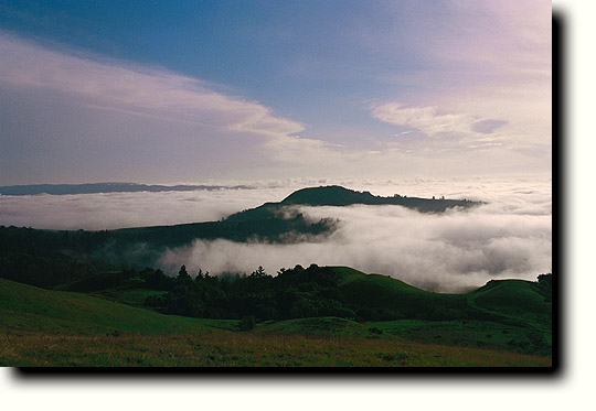 Fog rolling in, view from Hawk Trail